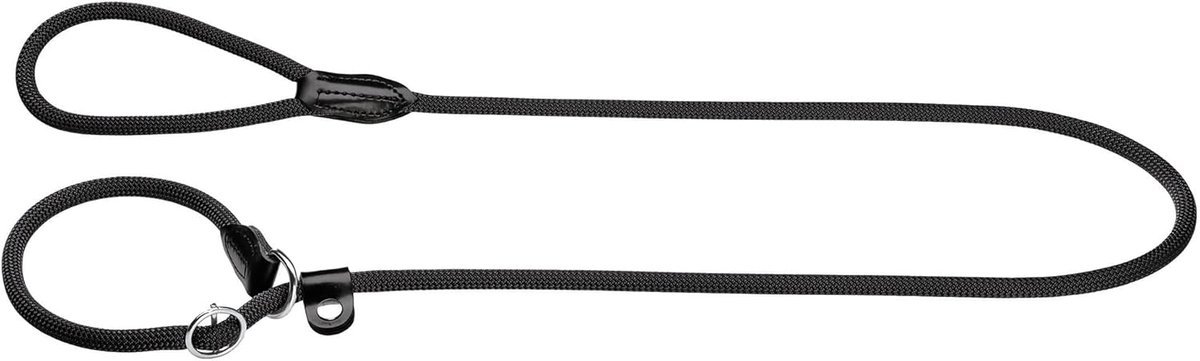 Freestyle Retrieklijn met geïntegreerde hals, robuust en weerbestendig - 1,0/170 cm - Zwart