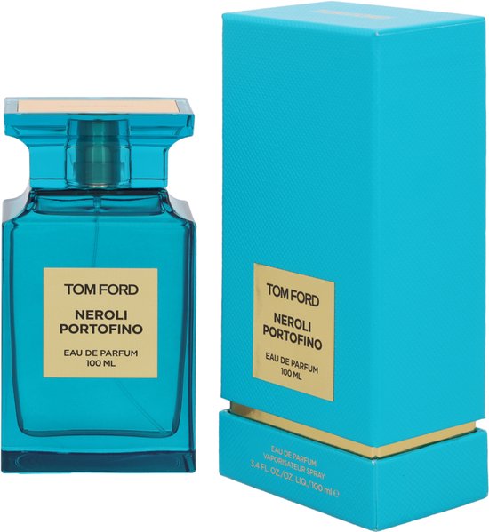 Tom Ford Neroli Portofino eau de parfum 100 ml in een turquoise doos.