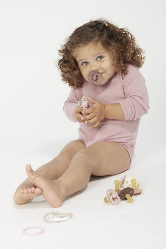 BIBS - Fopspenen - Colour - 4 Pack - Rond - Ivory/Blush/Woodchuck/Blossom - Maat 2 van Merkloos — afbeelding 4