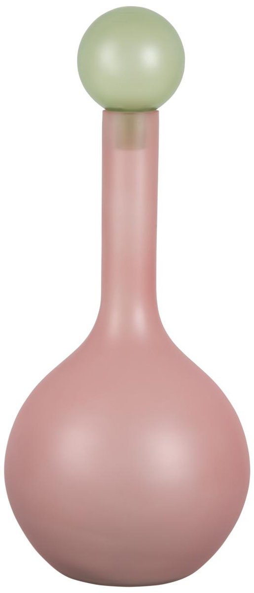 Present Time Vaas Alegre Globo - Zachtroze - Ø18cm - Glas - Scandinavisch - Bloemenvaas - Woondecoratie - Decoratieve vaas voor woonkamer of slaapkamer