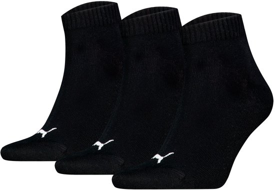 Chaussettes PUMA - QUARTER PLAIN 3 paire - Unisexe - Taille 39 noir