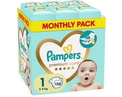 Pampers - Premium Care - Maat 1 - Maandbox - 156 luiers