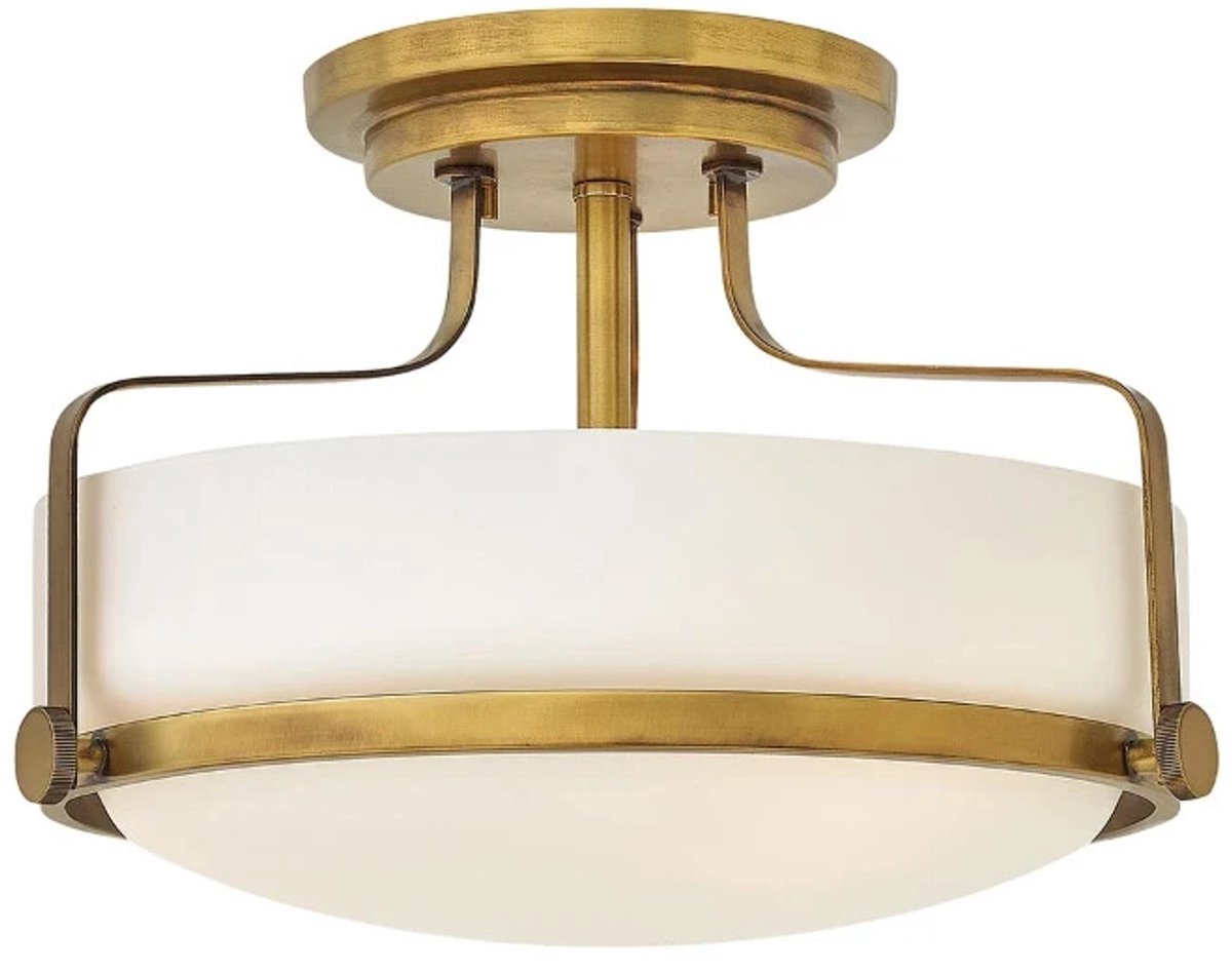 Hinkley LED Plafondlamp Harper | 3X E27 Max 60W | Dimbaar | Heritage Brass