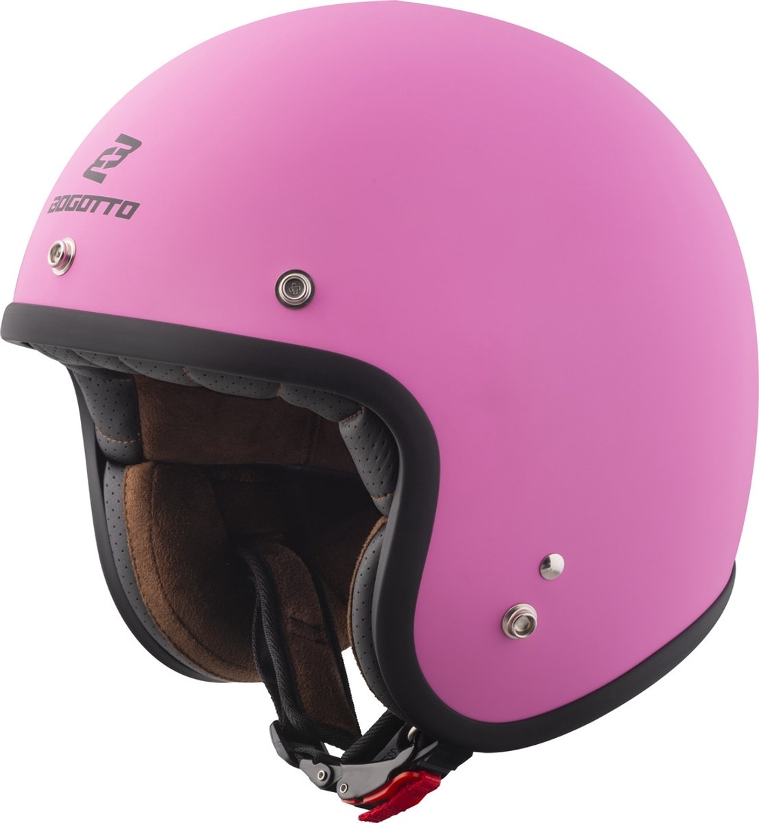 Bogotto H541 Solid Roze Jethelm - Maat XS - Helm