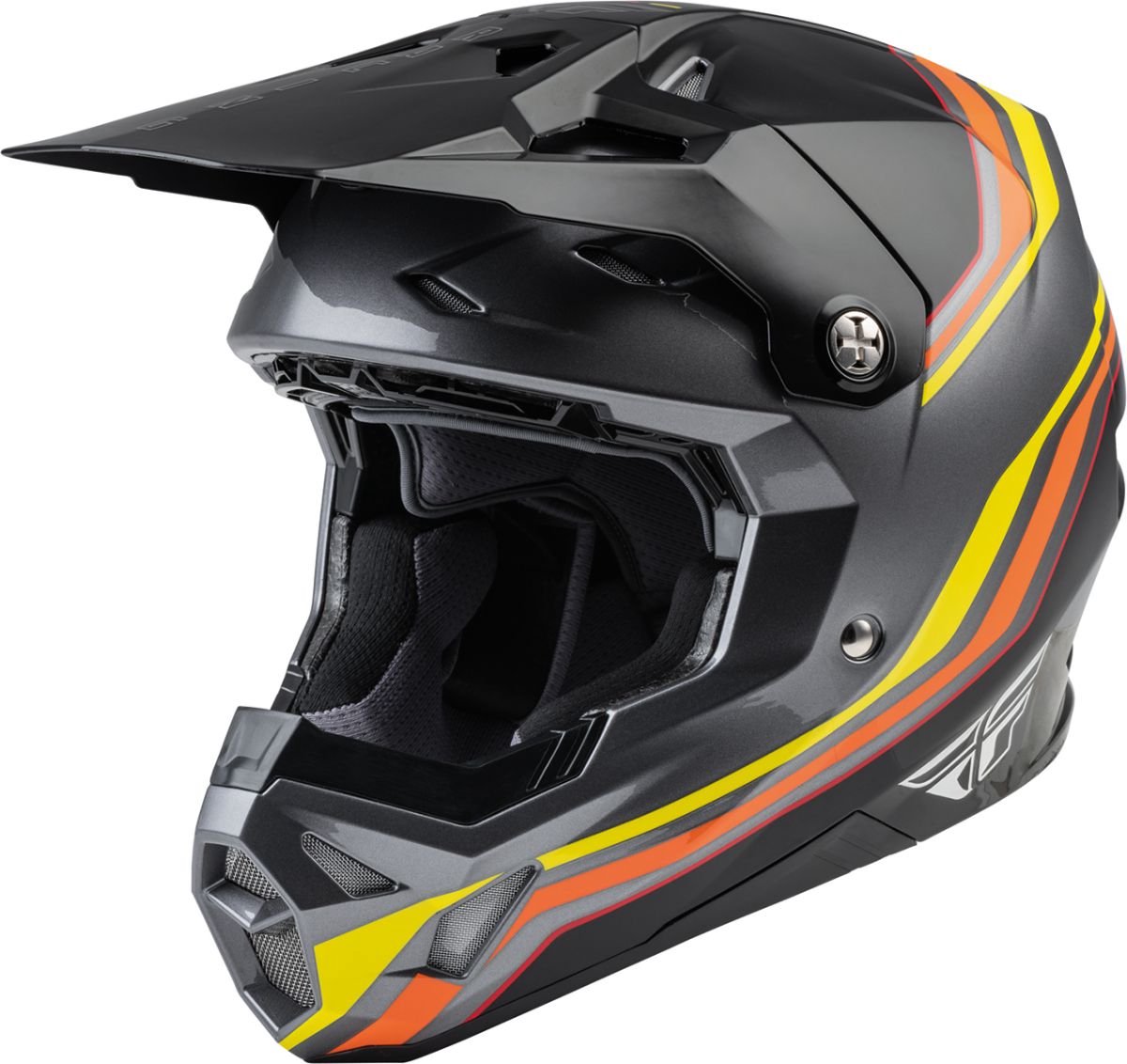 FLY Racing Formula CP S.E. Speeder Zwart Geel Rood Crosshelm - Helm