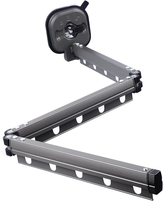 Opvouwbaar droogrek voor kleding Wandmontage Ruimtebesparend Draagbaar Inklapbaar en intrekbaar voor kleding Hangend drogen Geschikt voor balkon Wasserij Badkamer (White Three Fold Opvouwbaar droogrek voor kleding Wandmontage Ruimtebesparend Draagbaar Inklapbaar en intrekbaar voor kleding Hangend drogen Geschikt voor balkon Wasserij Badkamer (White Three Fold