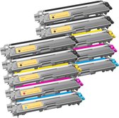 Print-Equipment Toner cartridge / Alternatief  Promo pakket 10 toner TN241/TN245 2 x ( 2 x BK,C,M,Y) | Brother DCP-9015CDW/ DCP-9020CDW/ HL-3140CN/ HL-