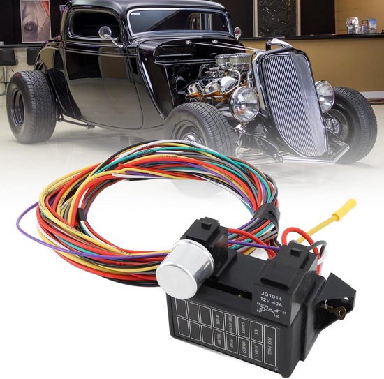 XTevu Kit de arnés de cableado Universal de 21 circuitos, arnés de