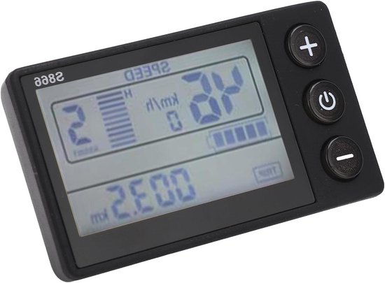 Elektrische Fiets LCD, Elektrische Fiets S866 LCD-scherm Meter 24V 36V 48V Bedieningspaneel met Waterdichte Stekker Borstelloze Motor Snelheidsregelaarset Poppen En Knuffels
