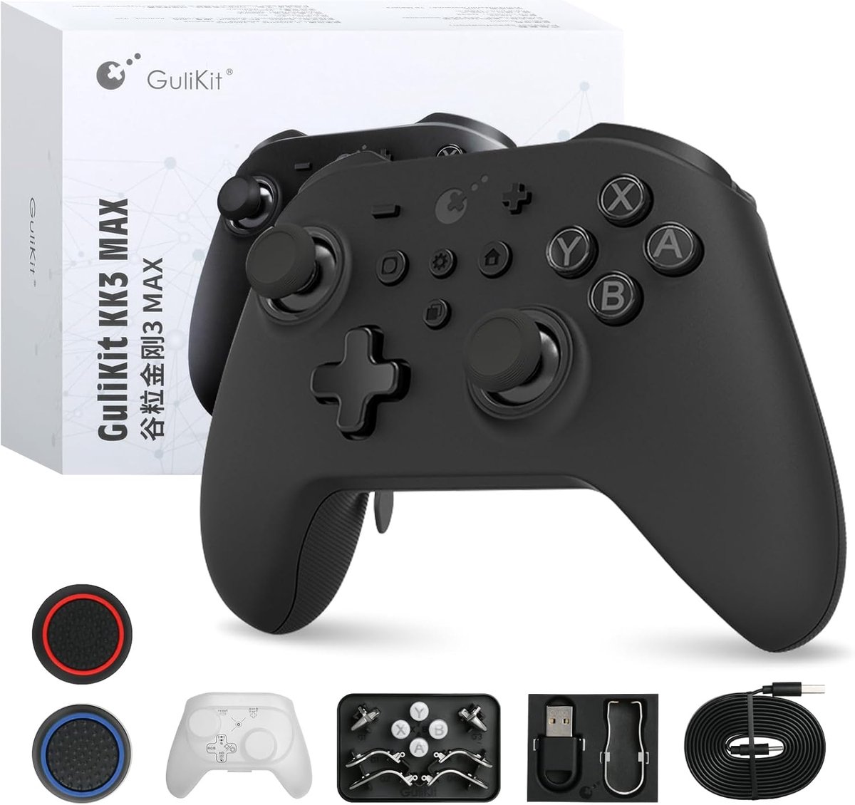 Bluetooth Controller met RGB-verlichting en Geavanceerde Hall Technologie voor PC en Mobiele Apparaten