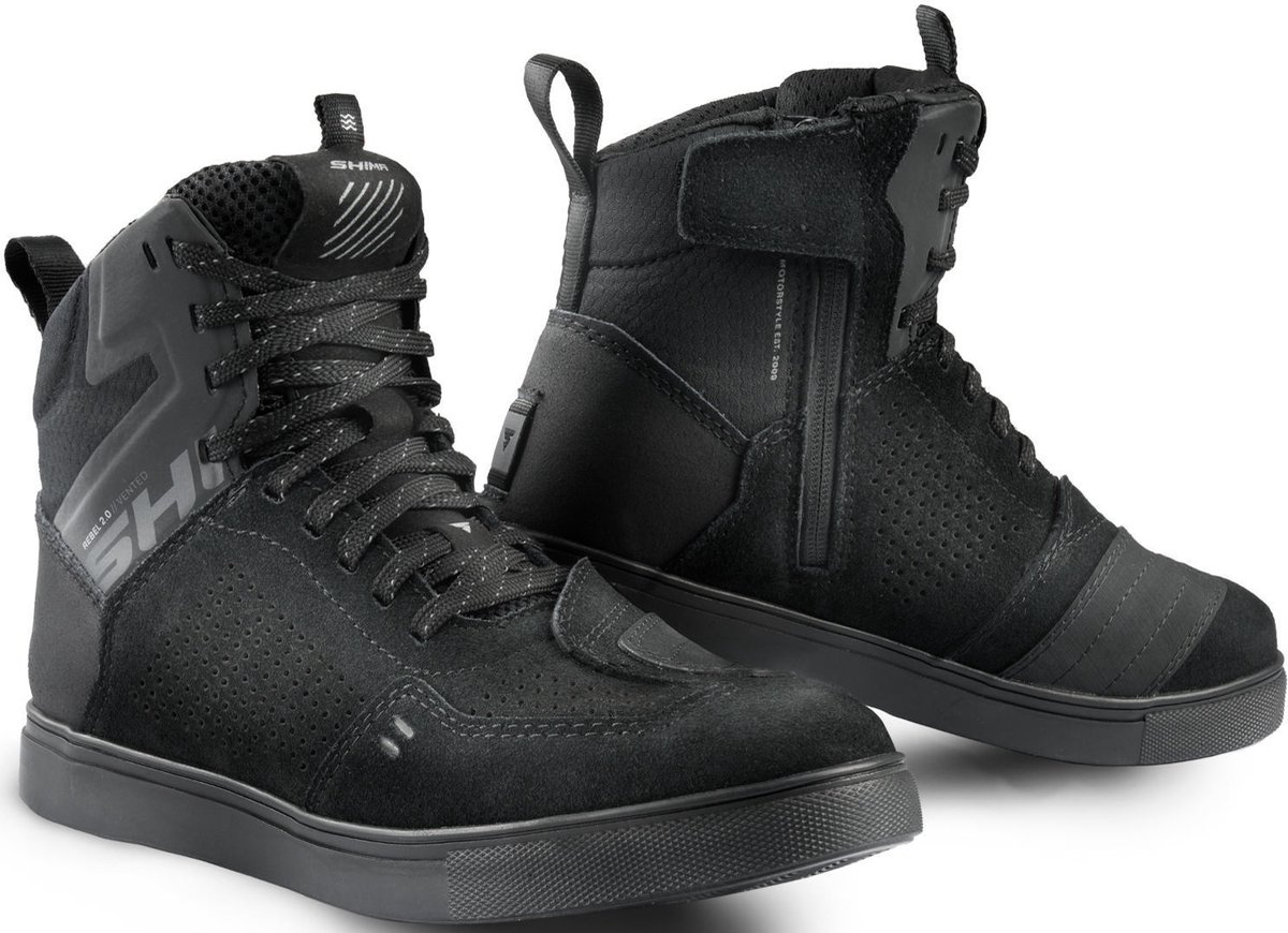 SHIMA Rebel Vented 2.0 Zwart Perforated Motorschoenen - Laars
