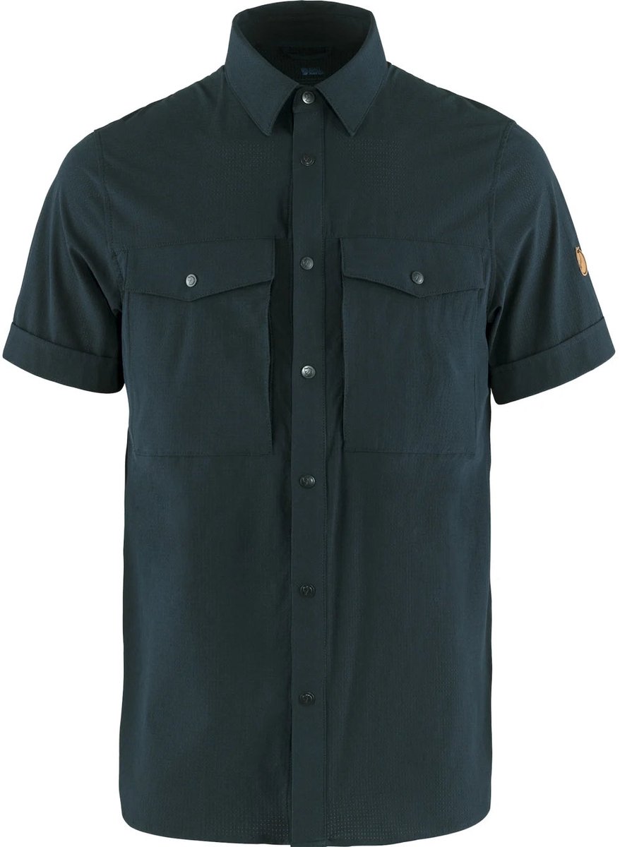 Fjallraven Abisko Trekking Shirt SS Outdoorblouse Heren Korte mouwen Light Olijf