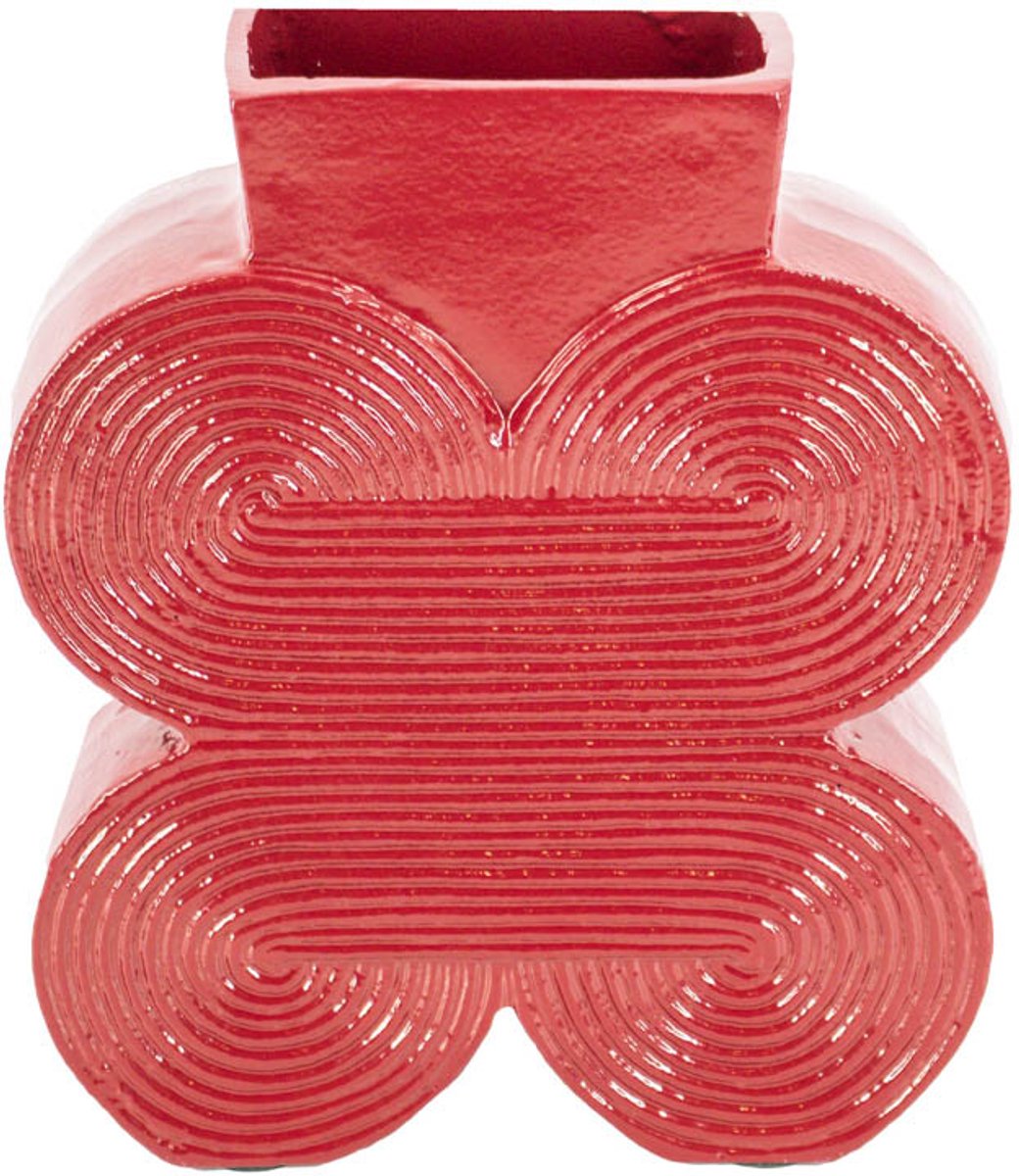 homebound by ky Vaas Flora maroon | bloemenvaas | 22x7x26cm Rood