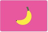 Bureau onderlegger 60x40 cm - Muismat Banaan - Geel - Fruit - Bureaulegger xl - Desk mat beschermer - Computer muismatten