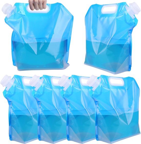 Bidon à Eau Pliable 5 Litres – Sans BPA, Robinet Intégré – Pour Camping, Randonnée, Urgence – Léger Et Réutilisable - 7