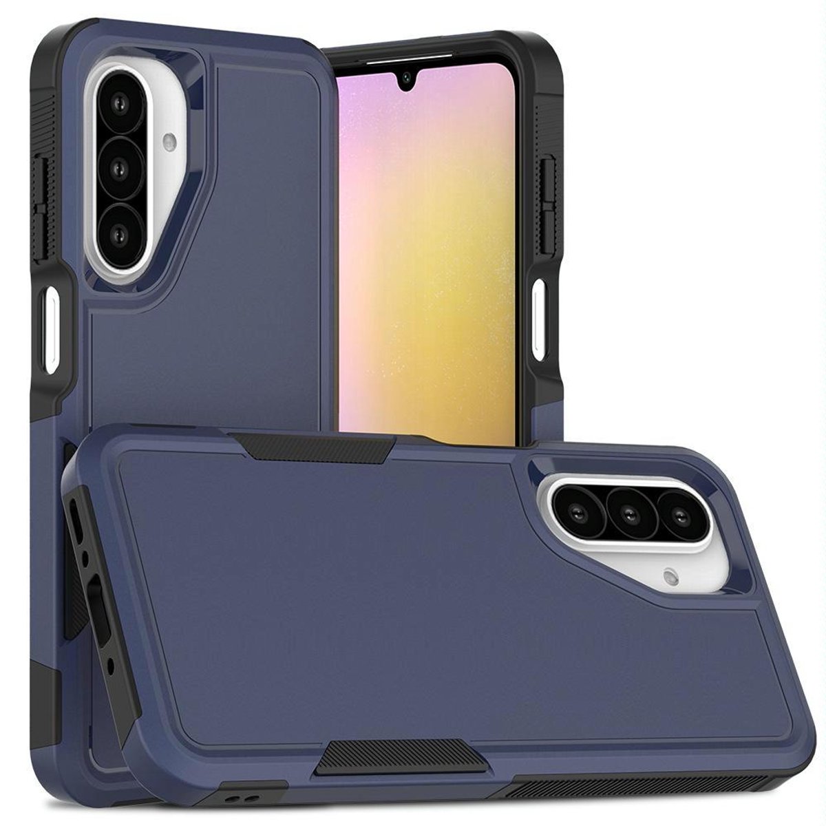 Mobigear Hoesje geschikt voor Samsung Galaxy A26 Telefoonhoesje Hardcase | Mobigear Heavy Armor Backcover Shockproof | Schokbestendig Galaxy A26 Telefoonhoesje | Anti Shock Proof - Donkerblauw