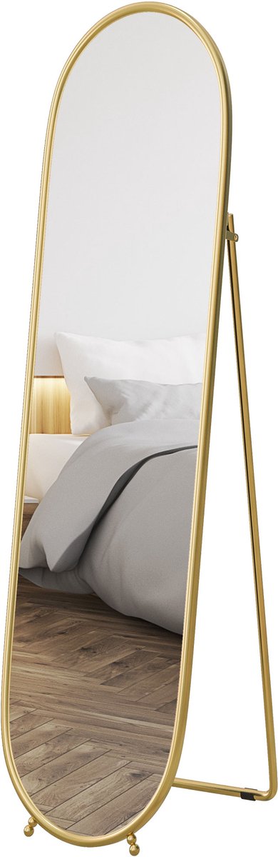 4goodz Passpiegel 160x40 cm Vrijstaand of Wandmontage - Goud