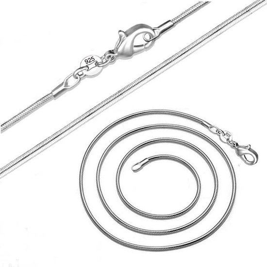 Aramat Jewels-Halskettingen-Tijdloze Zilveren Slangenketting--65cm--