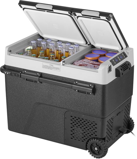 Draagbare autokoelkast van, 58 l / 61,5 QT, dubbele zone. Instelbaar van -20 °C tot 20 °C. Compressorkoeler voor thuis, buiten, kamperen, camper, auto. van Alpicool — afbeelding 2