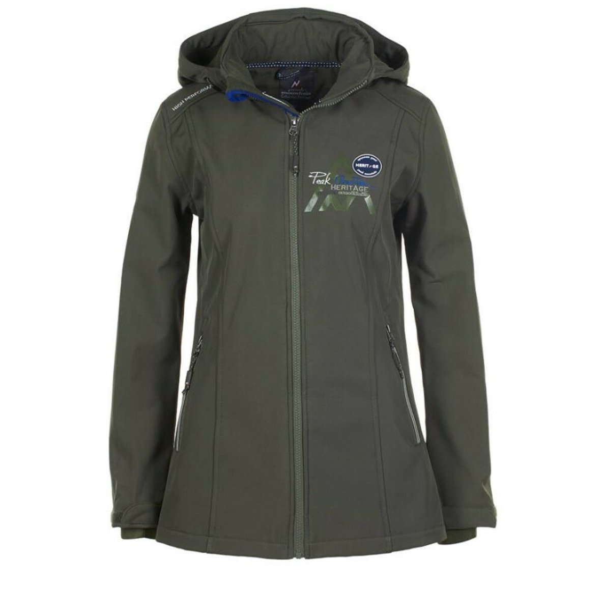 Dames softshell jas Peak Mountain Amont Creme