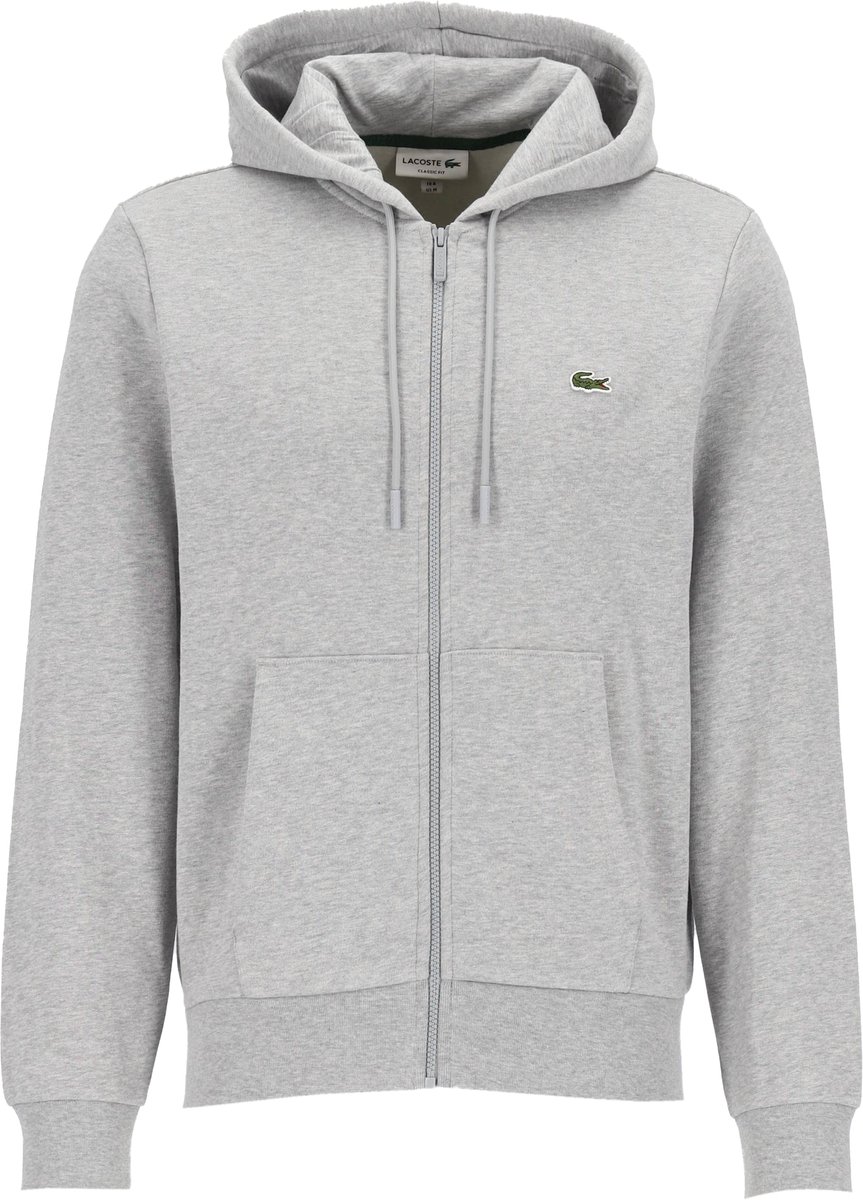 Lacoste heren hoodie sweatsvest lichtgrijs melange