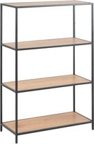MOOS - Seaford bookcase,2 shelves sonoma oak, metal H114