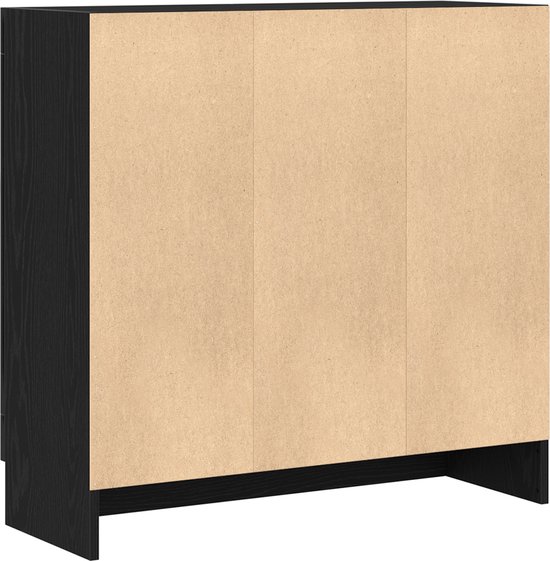 vidaXL - Noir - Chêne - Bibliothèque - - - 82,5 x 30,5 x 80 cm - - - Bois d'ingénierie
