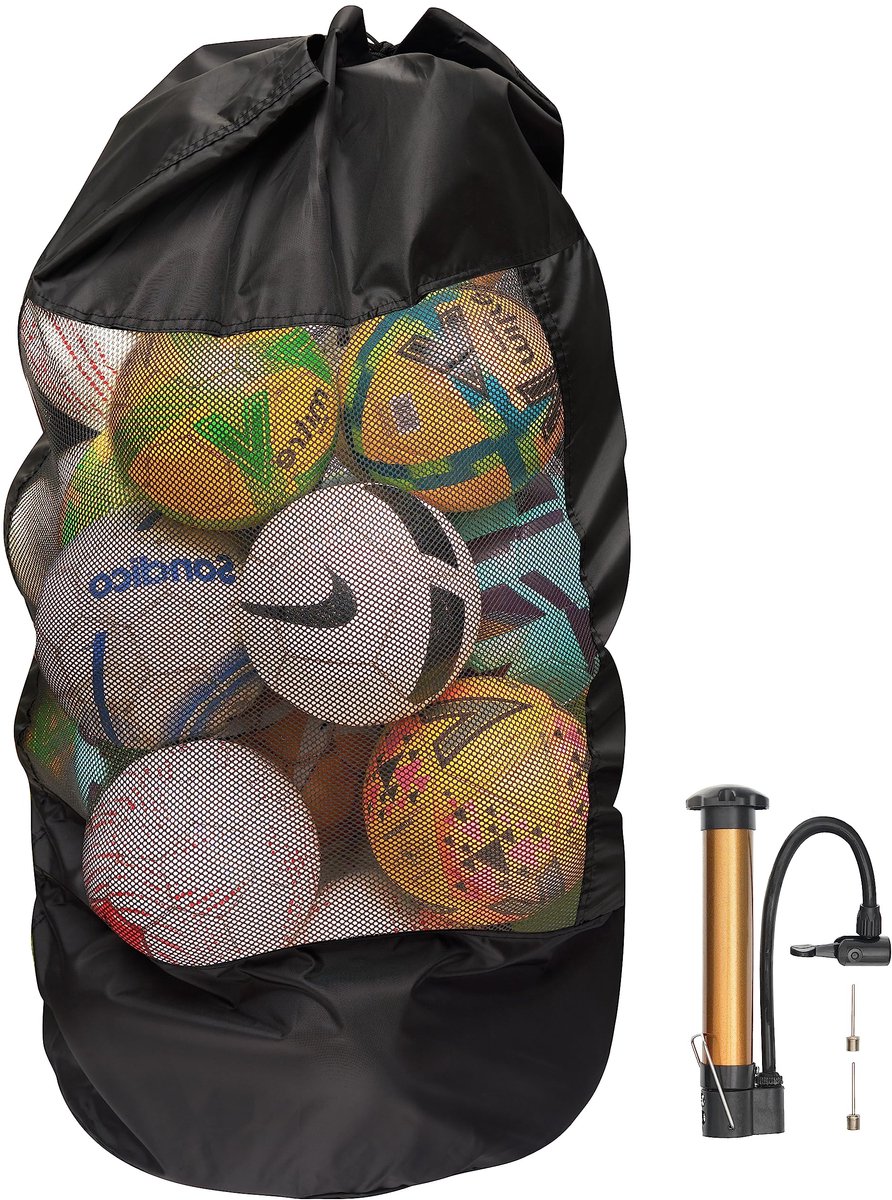 Ibenzoa® Robuuste Transporttas voor Sportballen – Zwart – 420D Oxford met PU Coating