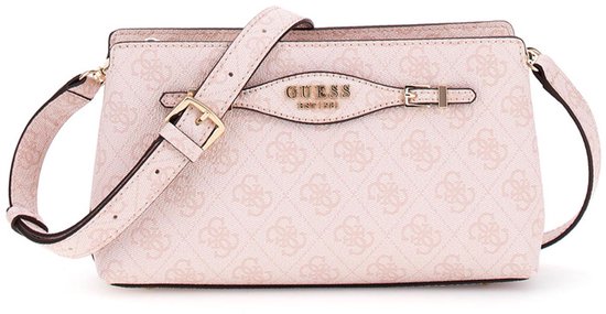Guess Katya Crossbody Tas Coal Logo in het Zwart | NL