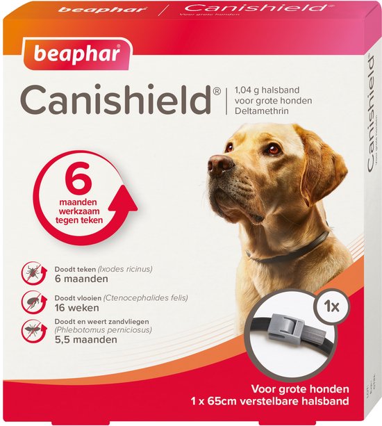 Beaphar Canishield Parasietenband Hond - Anti vlooien en tekenmiddel - per stuk L