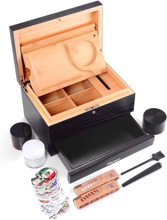 Premium grote opbergdoos met rollade - decoratieve boxset met