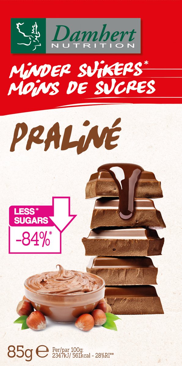 Goedkoopste Damhert Chocolate Tablet Praline Sugar Free