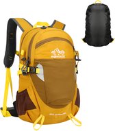 CarryQuest® - Sac à dos de Plein air - Léger et Stockage de l'eau - Sac de voyage pour camping - Design patchwork - Unisexe - Sac de Alpinisme Marche capacité - Sac de rangement pour Water - Jaune