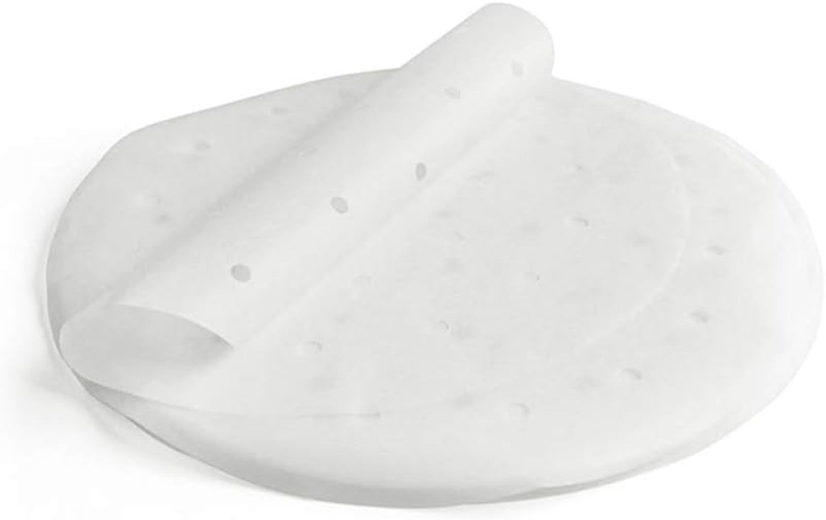Geperforeerde Bamboestoomliner's voor Luchtfriteuse - 100 Stuks, 20 cm