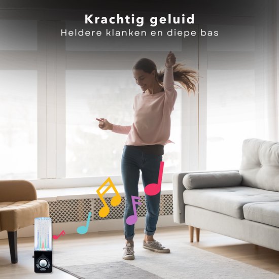 Cheqo® Dansende Water Bluetooth Speaker Draadloos - 6W Geluid - LED Lichtshow - Draadloos en Waterdicht — afbeelding 5