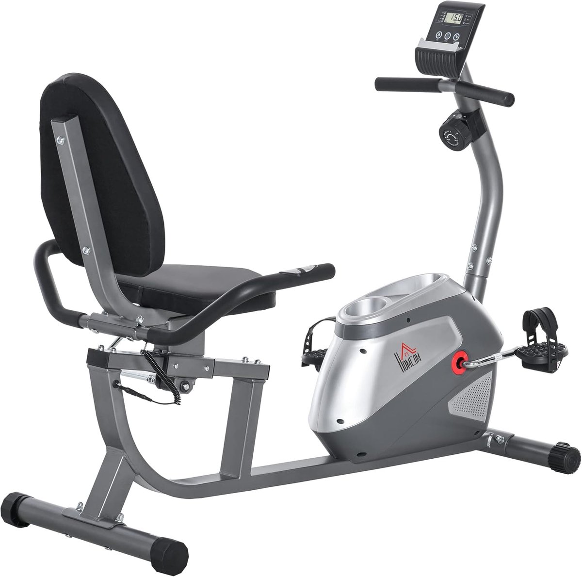 Hometrainer met verstelbare magnetische weerstand en LCD-monitor - 8 niveaus, comfortabel en praktisch
