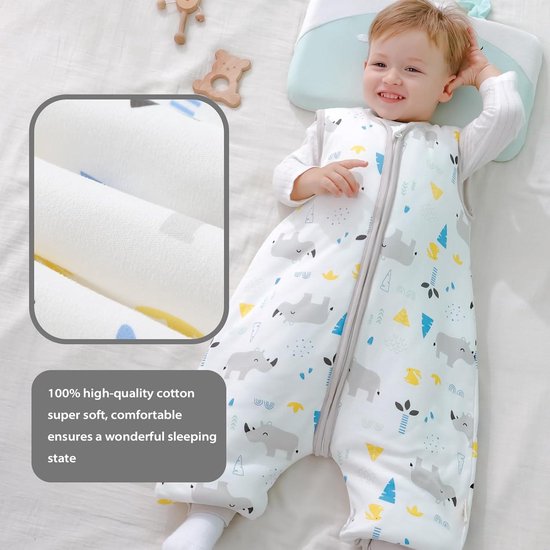 Slaapzak met voeten voor het hele jaar door babyslaapzak voor de winter 25 Tog-waarde (isolatie) 100% puur katoen verschillende maten herfst winter slaapdeken baby met Mosebars. van Merkloos — afbeelding 5