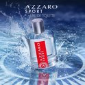 AZZARO SPORT Eau de Toilette met waterplonsen op de achtergrond.