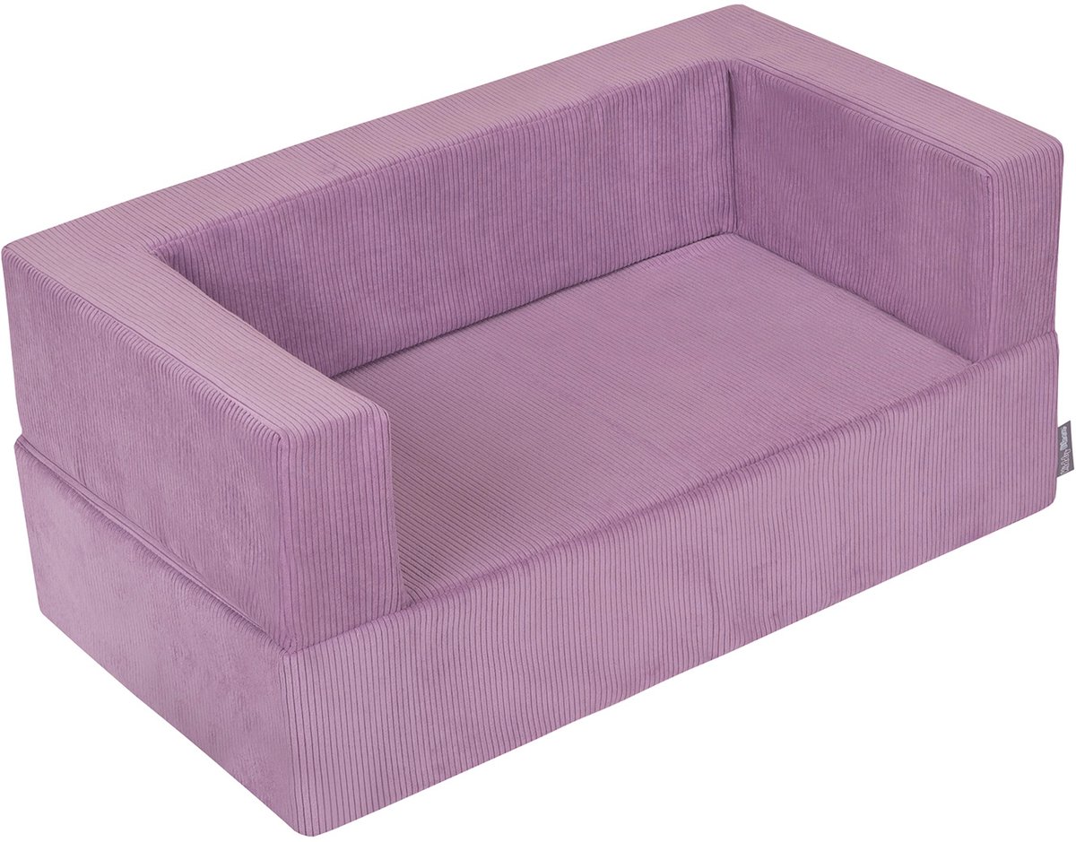 KiddyMoon Sofa voor kinderen Zachte schuimrubberen sofa voor kinderen Lichtgewicht modulaire sofa Veelzijdige afneembare hoes Perfect om te spelen, leren en ontspannen, paars
