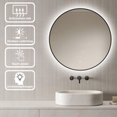 Miroir de salle de bain rond rétroéclairé LED 80 cm RONDINARA - Creazur France