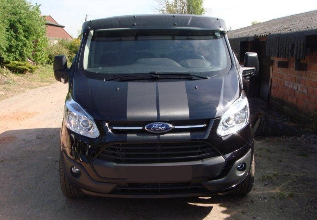 Zonneklep - Zwart - Niet transparant - Ford - Transit Custom - 2013-2023