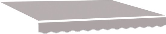 vidaXL - Store banne pliant - Gris clair - 350 x 250 cm - Tissu