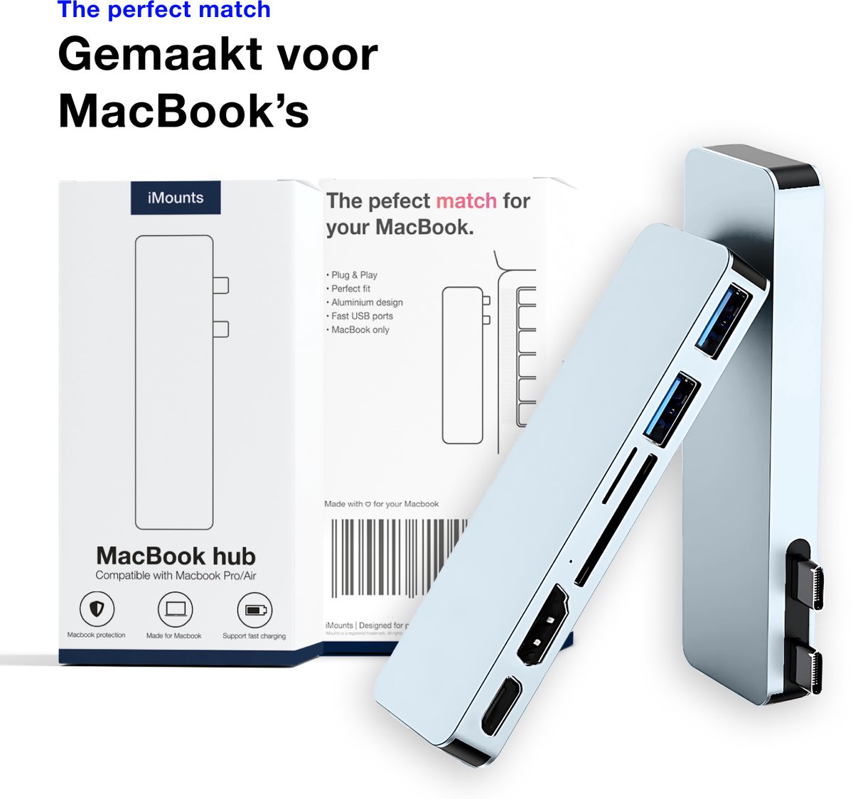 iMounts MacBook Air usb-c hub - HDMI - Air M3/M4/M5 thumbnail 6