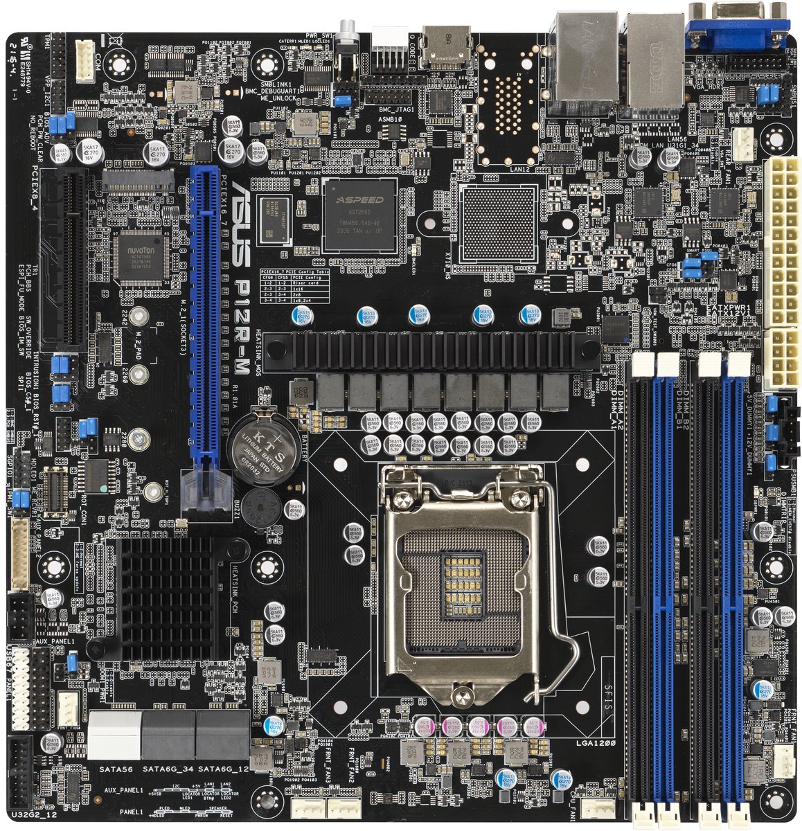 Asus P12R-M Intel C256 Lga 1200 (Socket H5) Atx moederbord