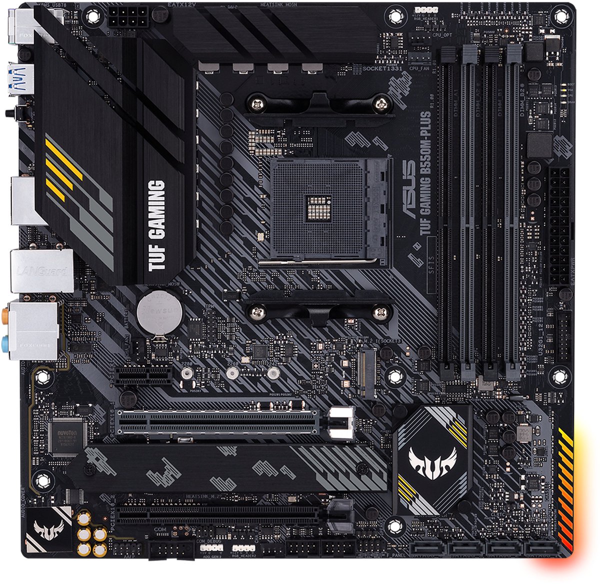 Asus TUF GAMING B550M-PLUS Moederbord Socket AMD AM4 Vormfactor Micro-ATX Moederbord chipset AMD® B550