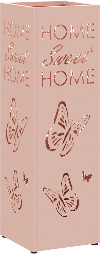 vidaXL - Porte-parapluies - Rose - Métal - Medium - Décoratif - Inserts