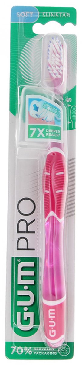 GUM Technische Tandenborstel Pro Soft 525 (Kleur : Roos)
