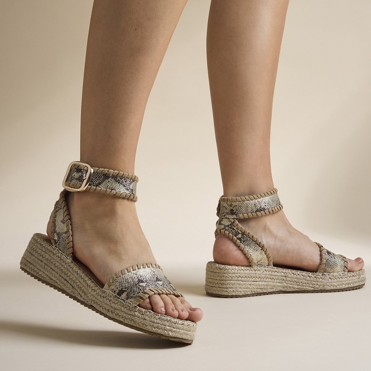 Cellini Espadrilles bruin Textiel - Maat 40