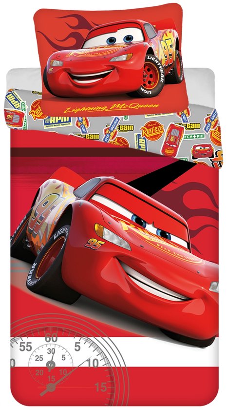 Cars Dekbedovertrek rood - 140 x 200 cm - Katoen