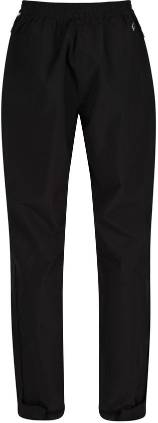 Zwarte Regatta hikingbroek voor dames met elastische tailleband en logoprint.